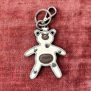 PRADA Teddy Bear Bag Charm, Cream and Brown